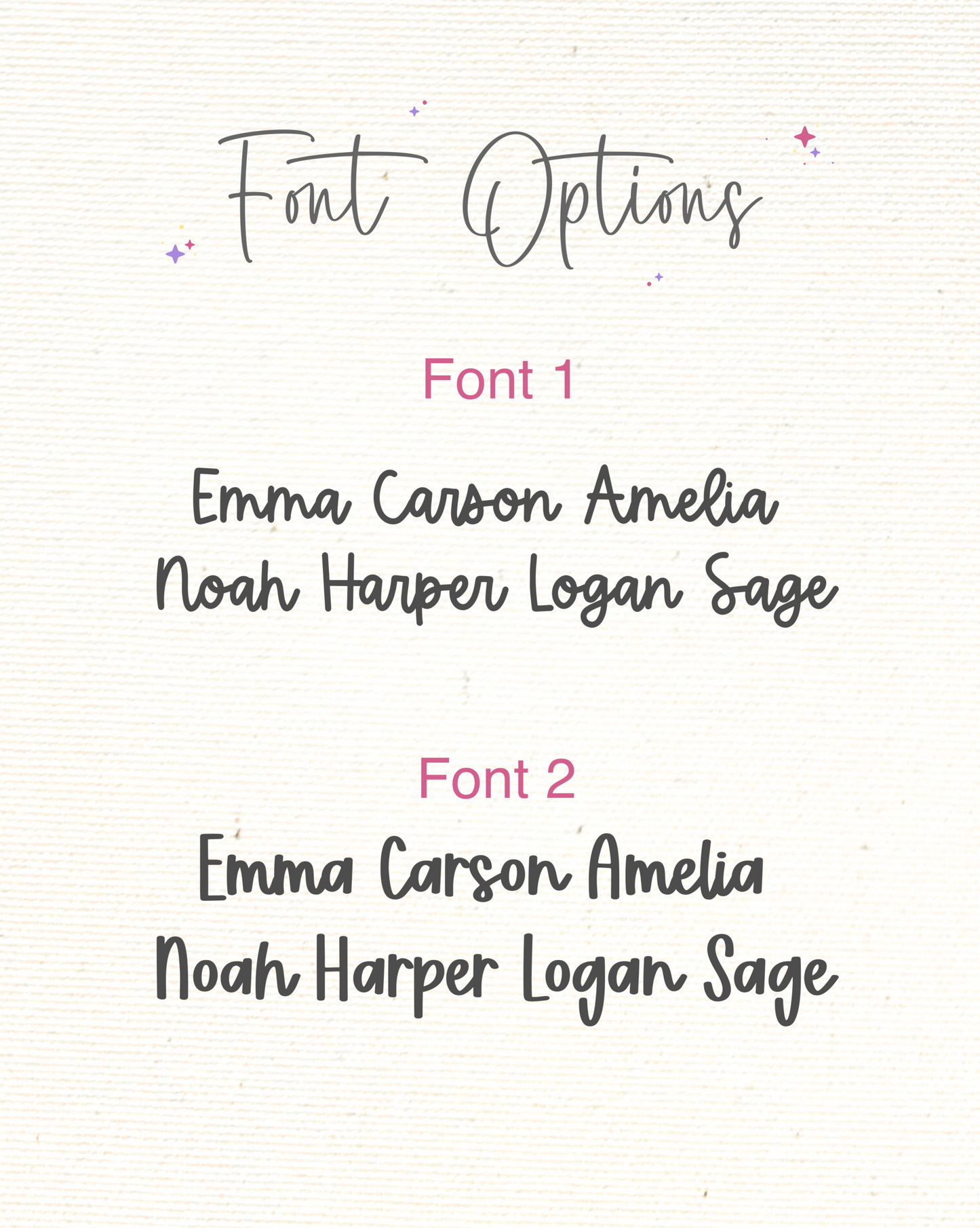 Comparison of two font styles on a white background with text labels.