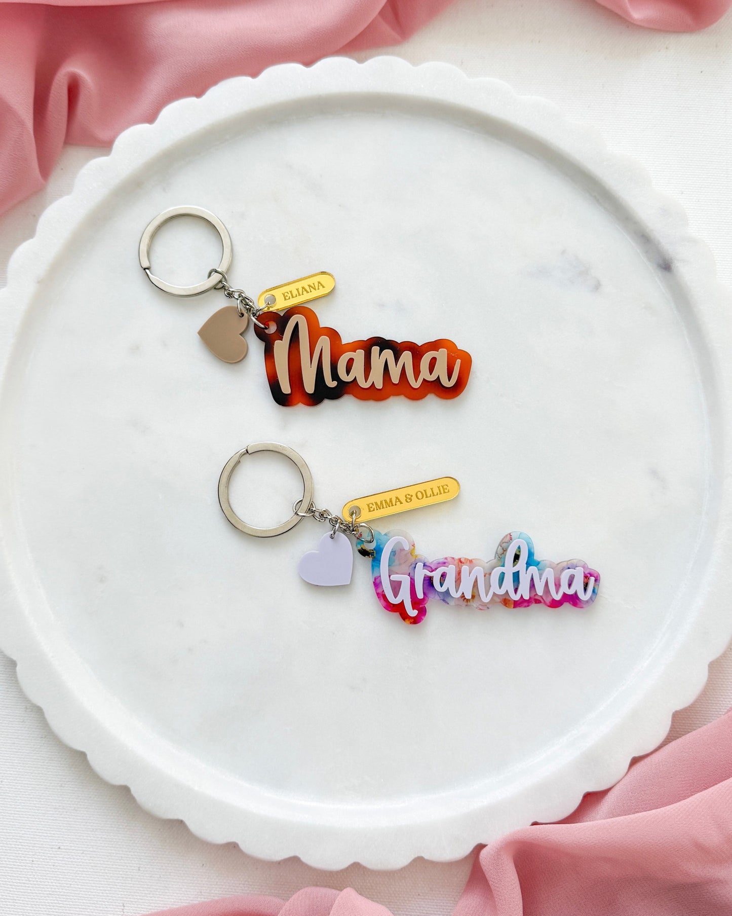 Personalized Mom Keychain