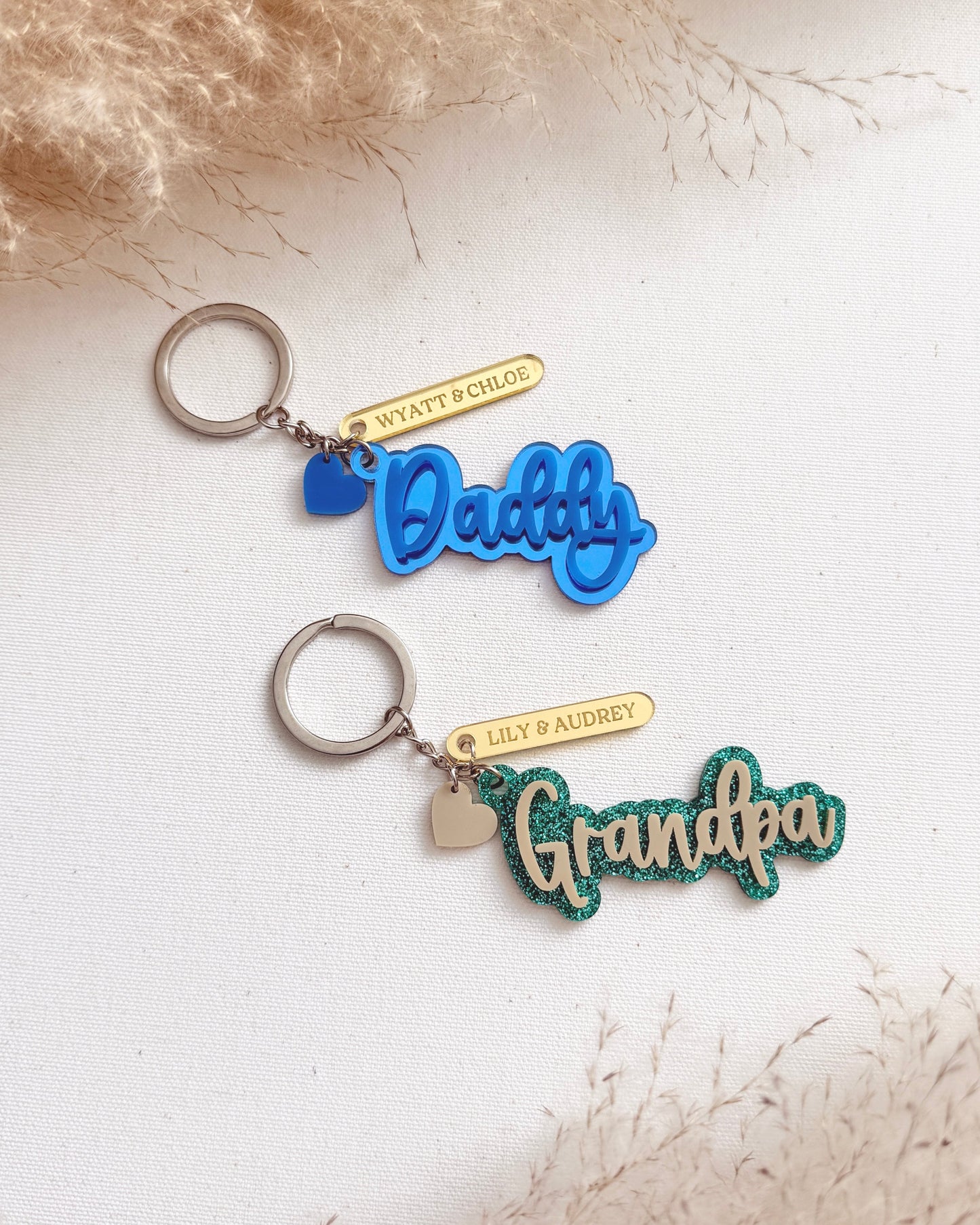 Personalized Dad Keychain