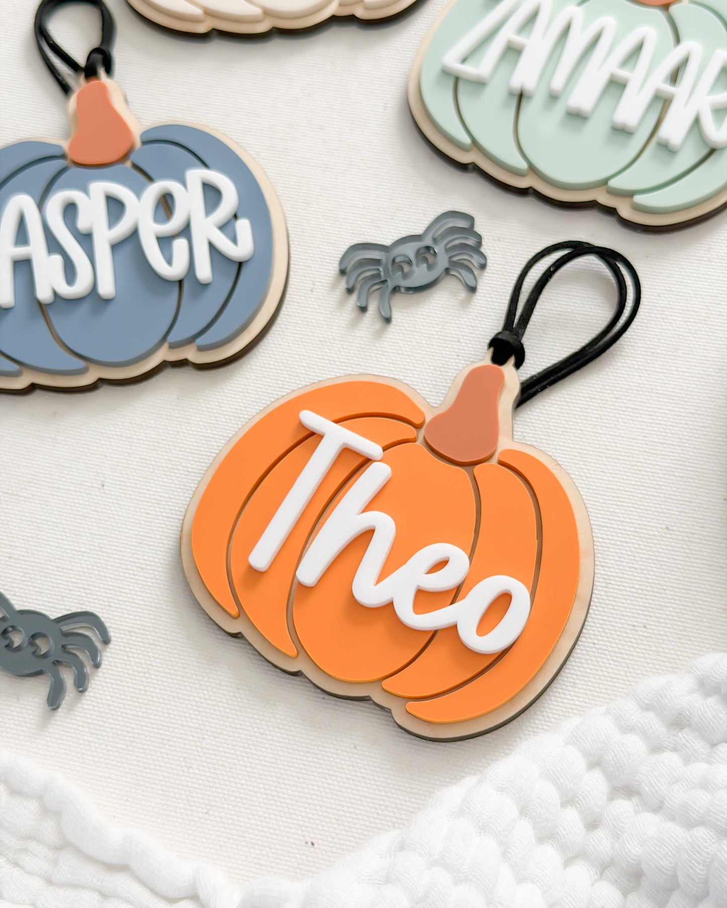 Pumpkin Halloween Basket Name Tag