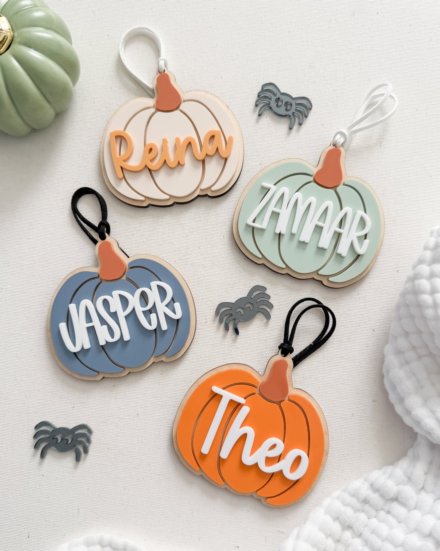 Pumpkin Halloween Basket Name Tag
