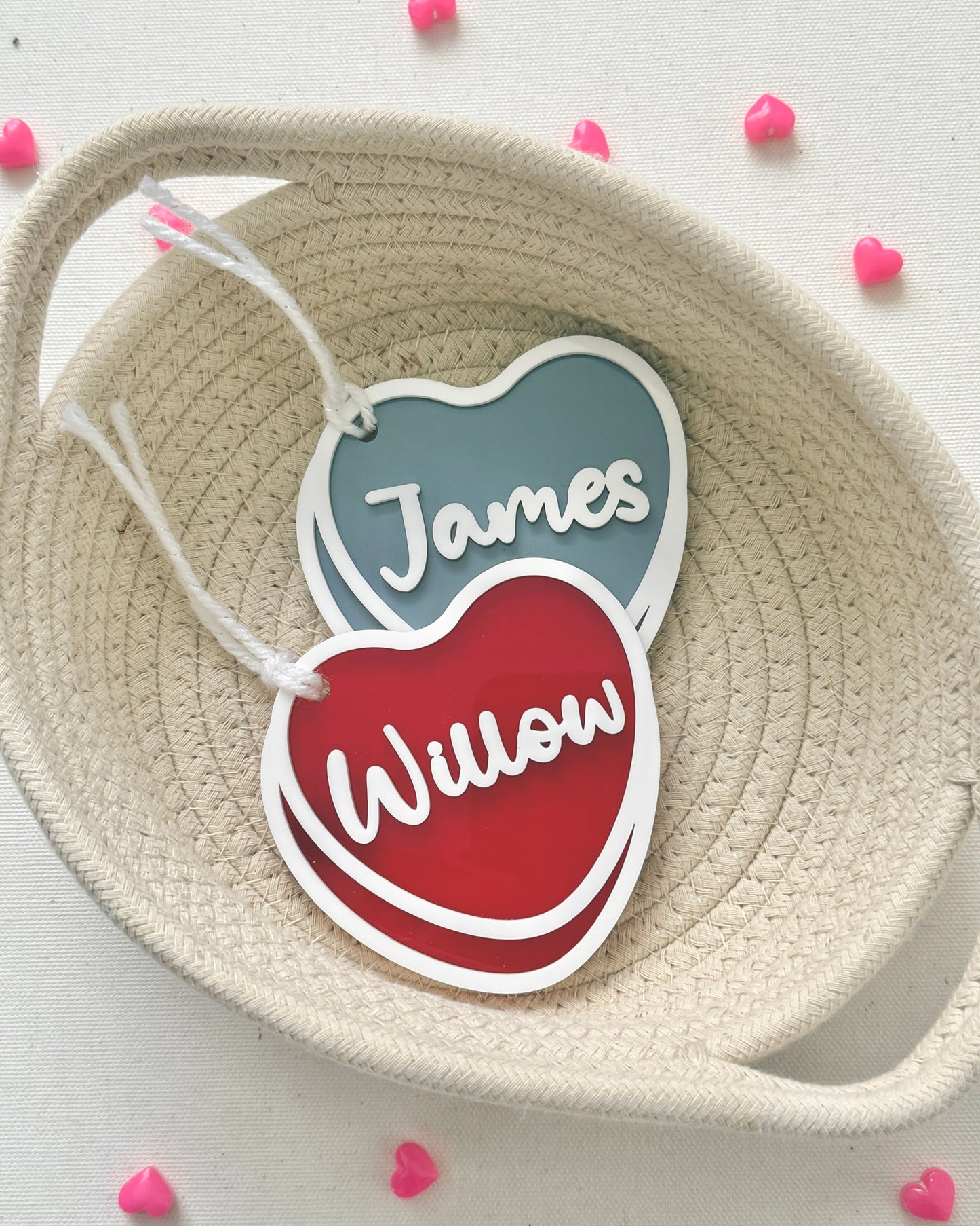 Candy Heart Basket Tag
