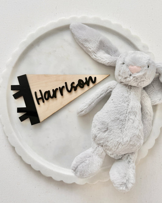 Baby Flag Name Plaque