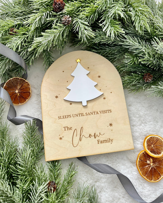 Santa Visits Count Down Board