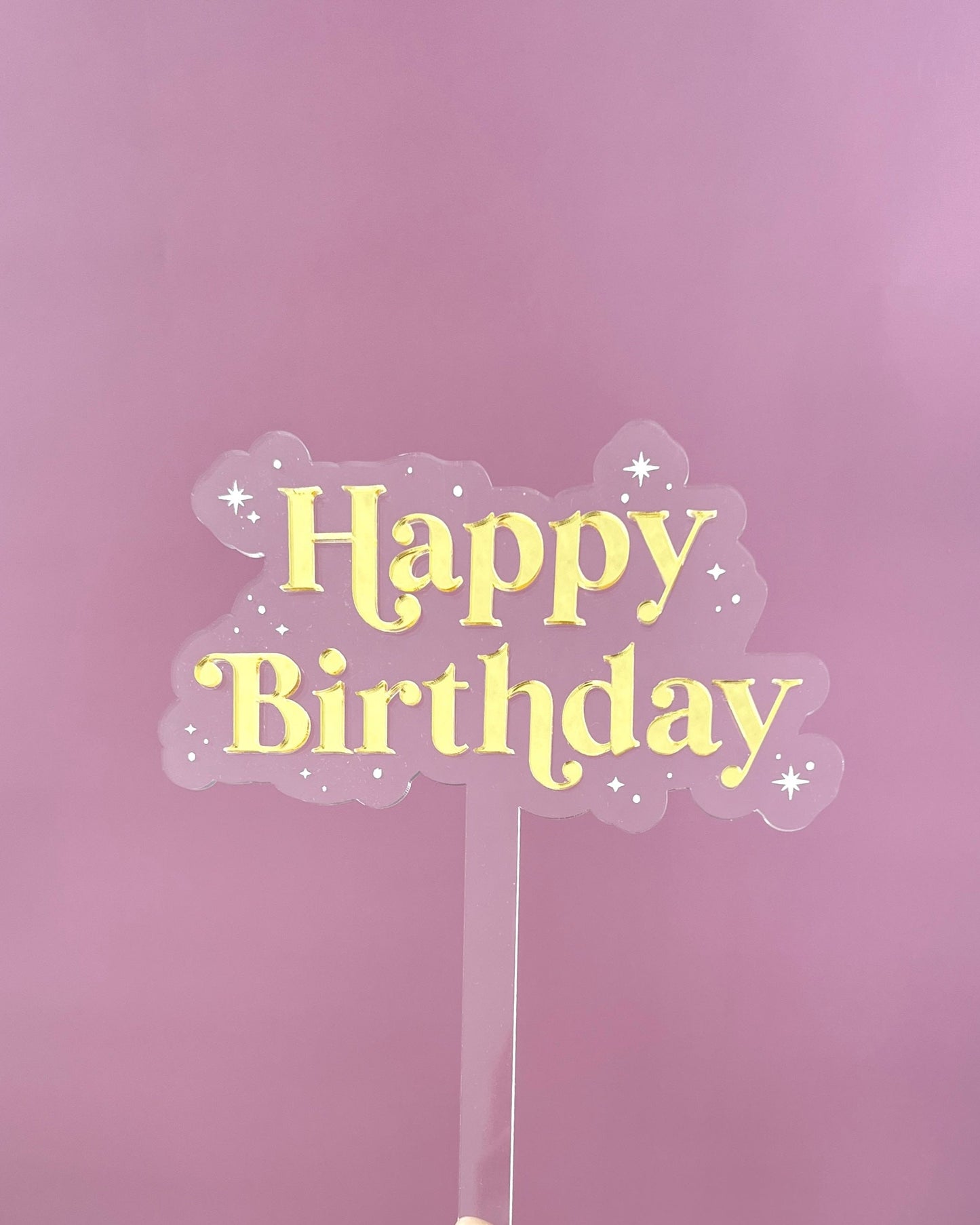 Happy Birthday Acrylic Cake Topper