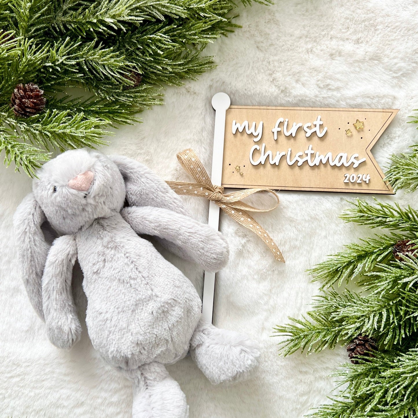 My First Christmas Flag Photo Prop