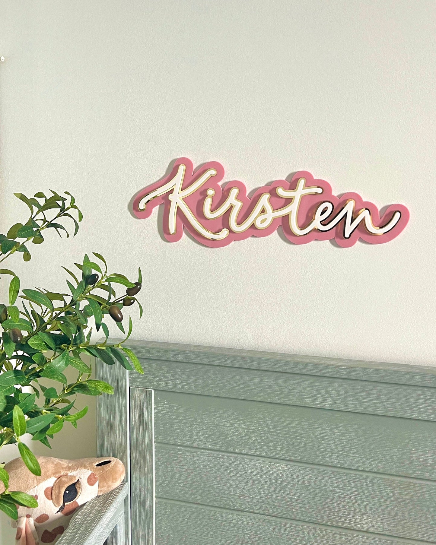 Triple Layered Acrylic Name Plaque