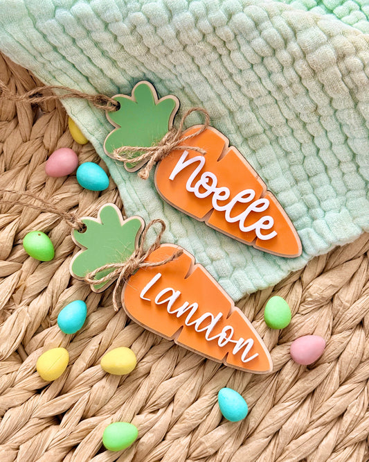 Carrot Basket Name Tag
