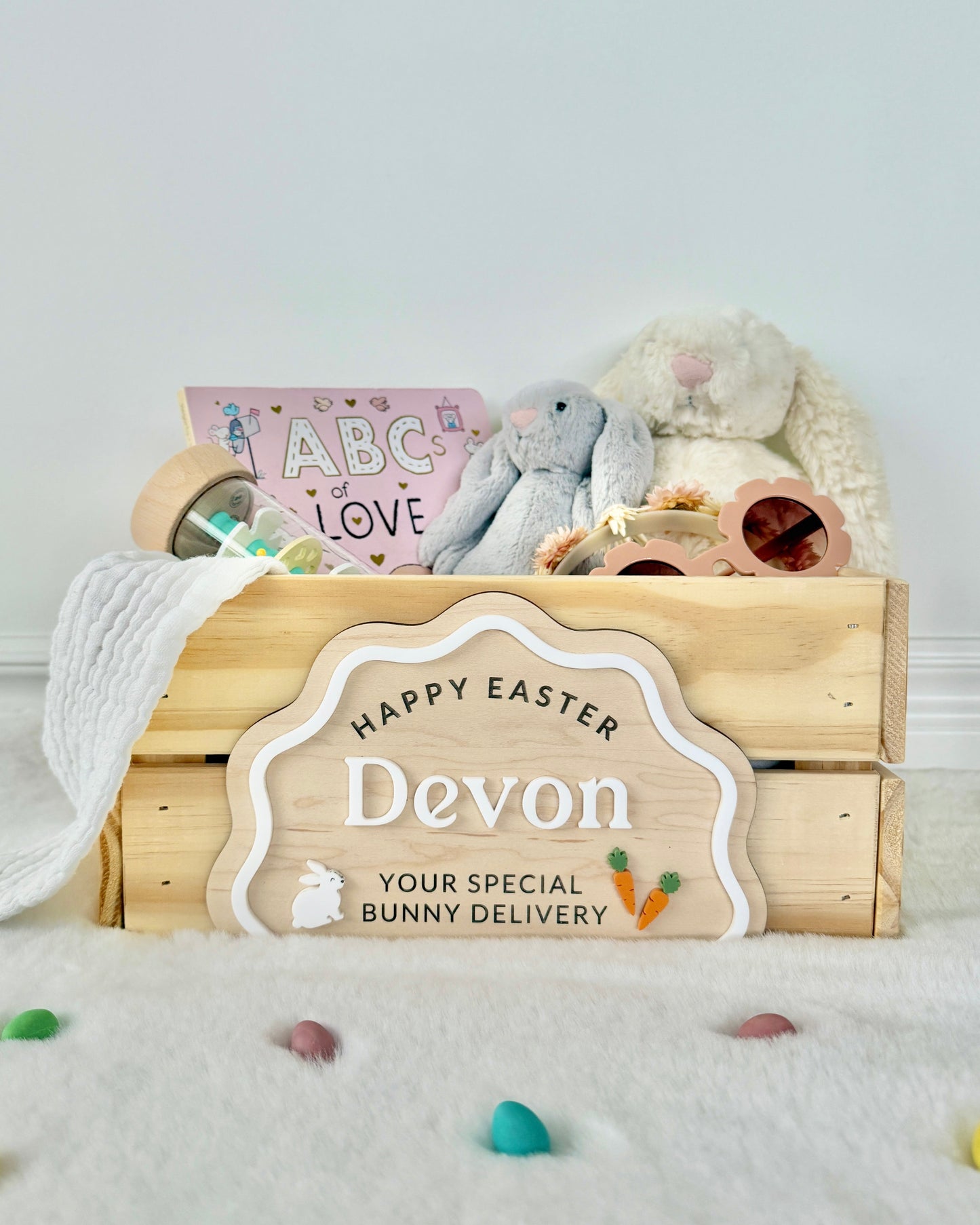 Easter Crate Wavy Name Plaque
