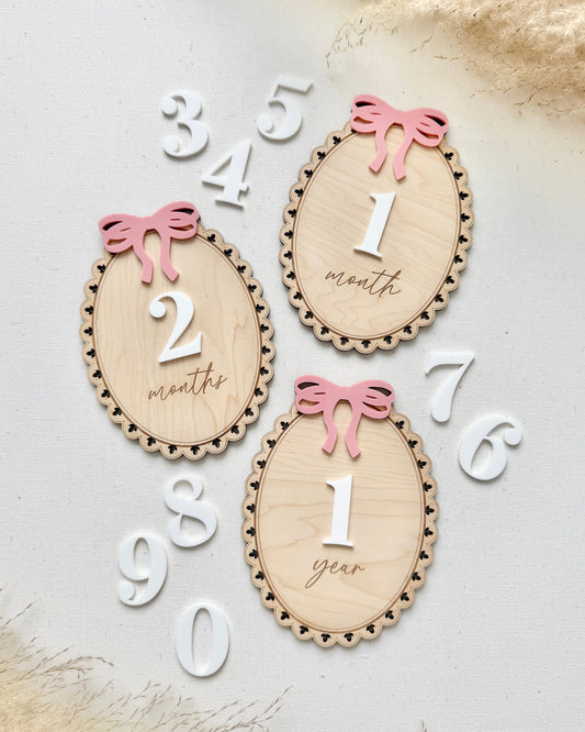 Croquette Baby Monthly Milestone Set With Removable Numbers