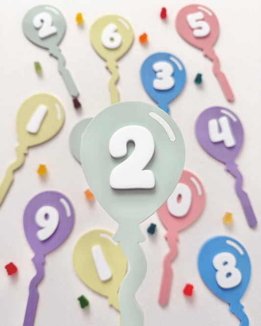 Birthday Balloon Cake Topper