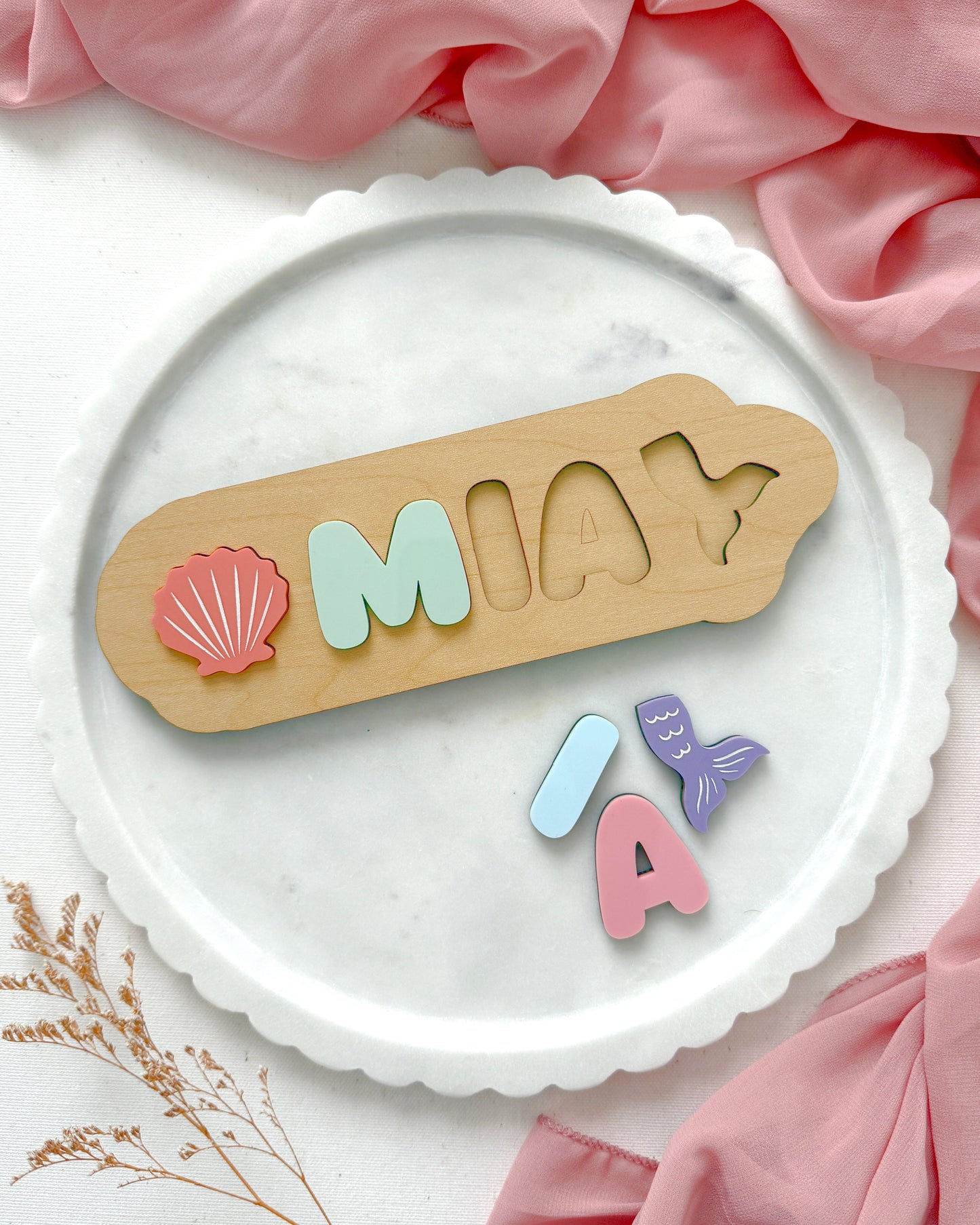 Personalized Name Puzzles with Picture Pieces