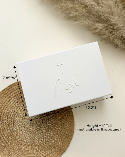 Personalized Modern Baptism Keepsake Box