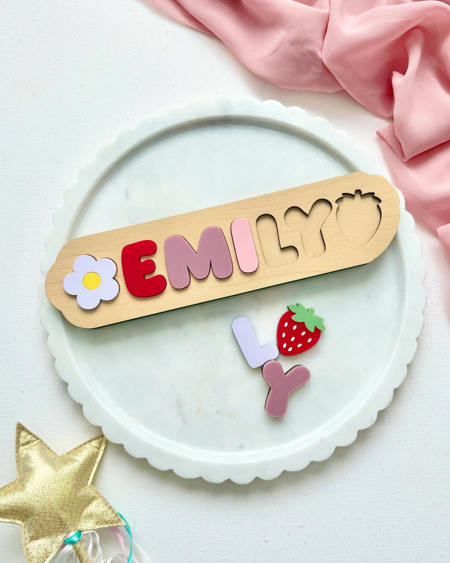 Personalized Name Puzzles with Picture Pieces