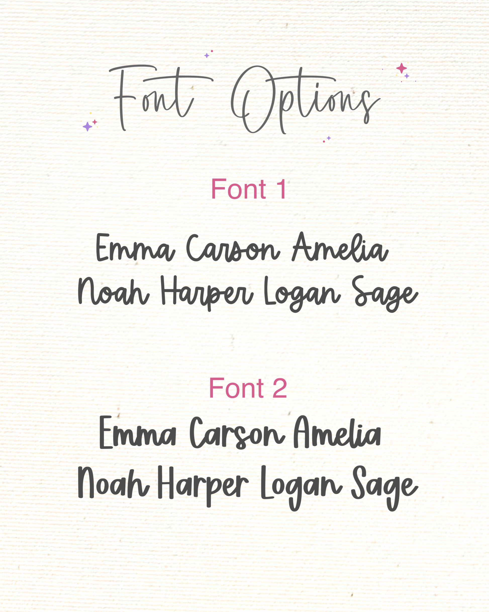 Comparison of two font styles on a white background with text labels.