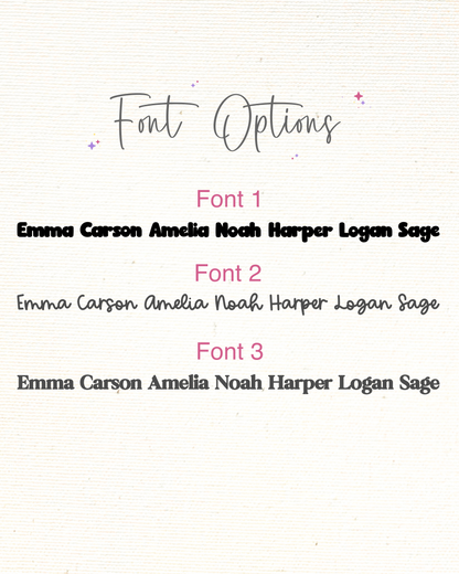 Comparison of three different fonts on a white background