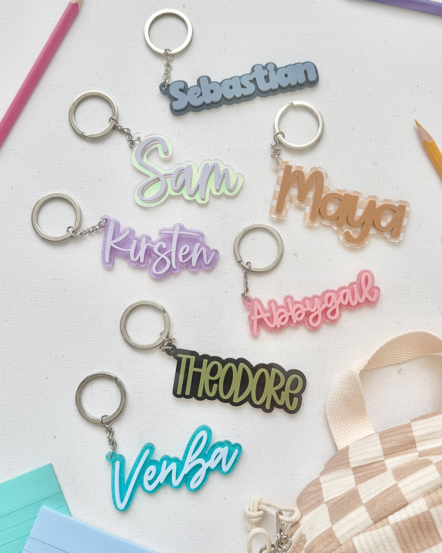 Kids Backpack Tag Keychain