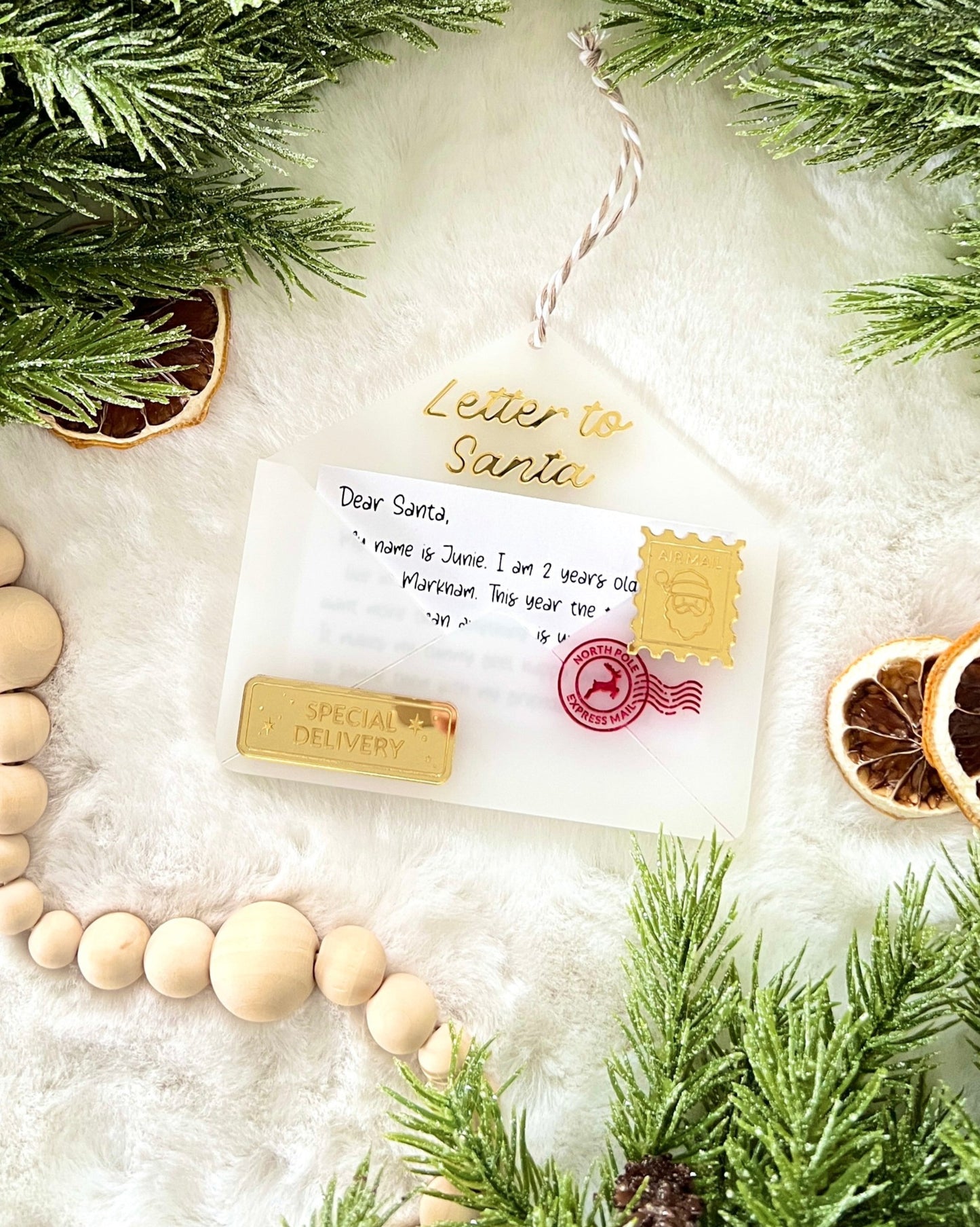 Letter to Santa Ornament