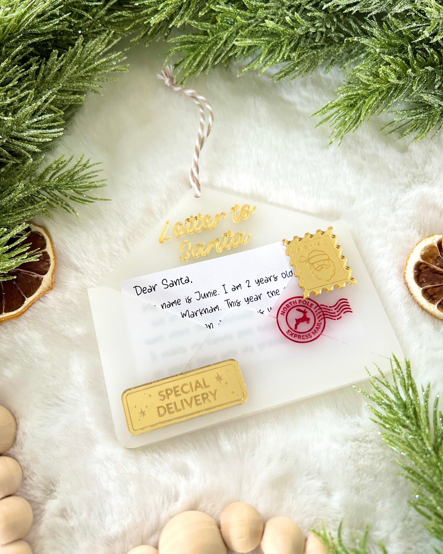 Letter to Santa Ornament