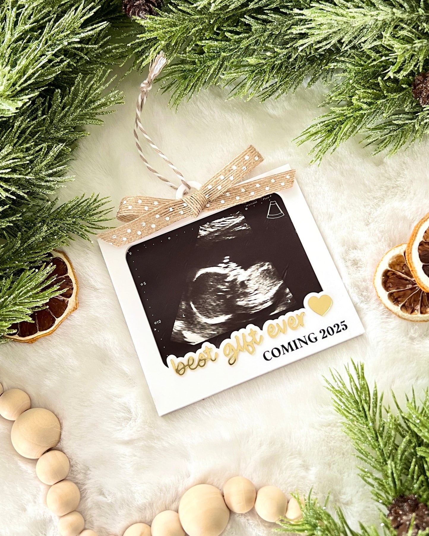 Sonogram Picture Frame Ornament