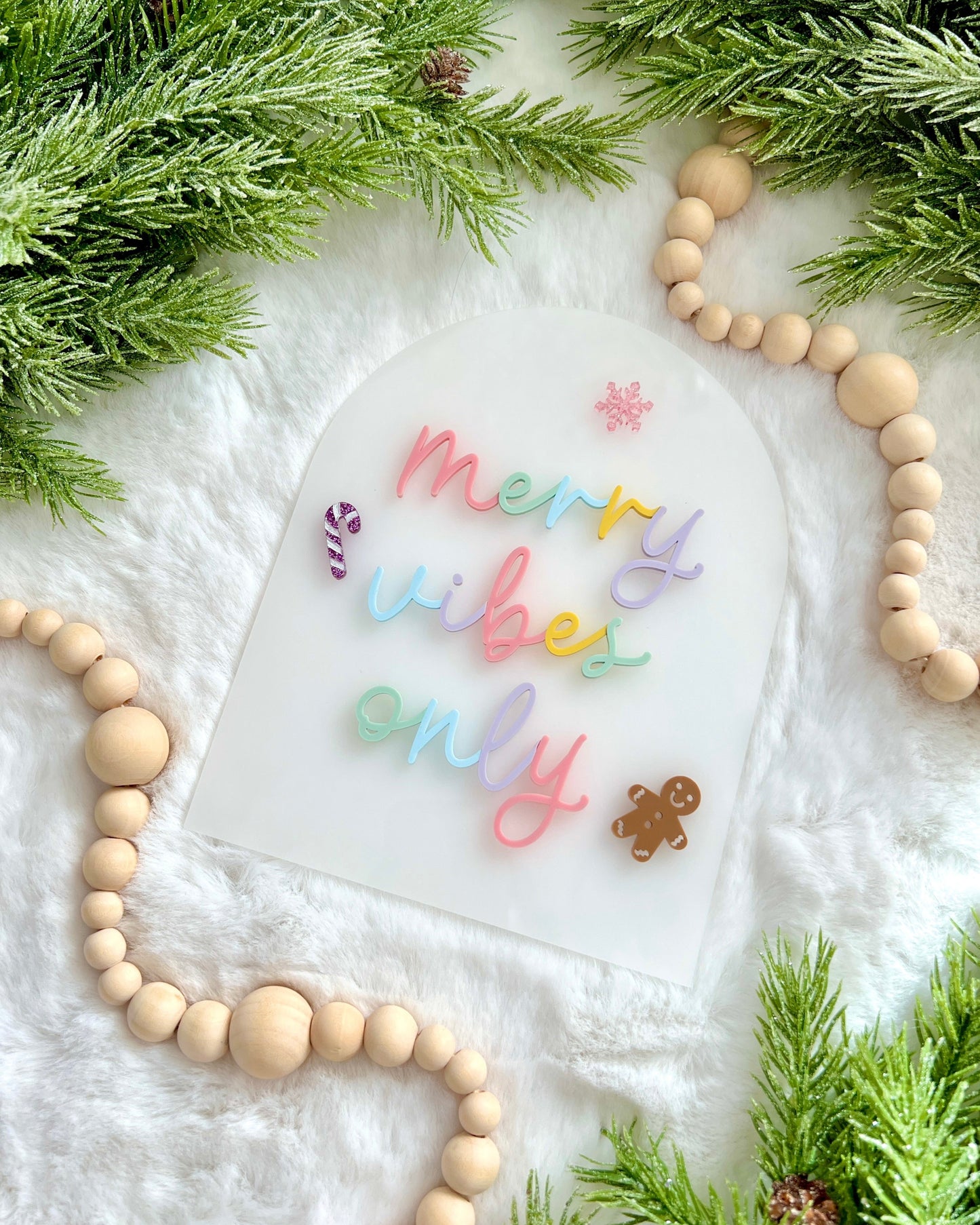 Merry Vibes Only Sign