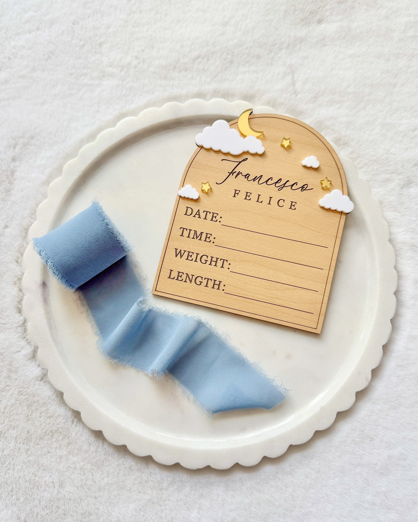 Moon & Stars Birth Stat Sign