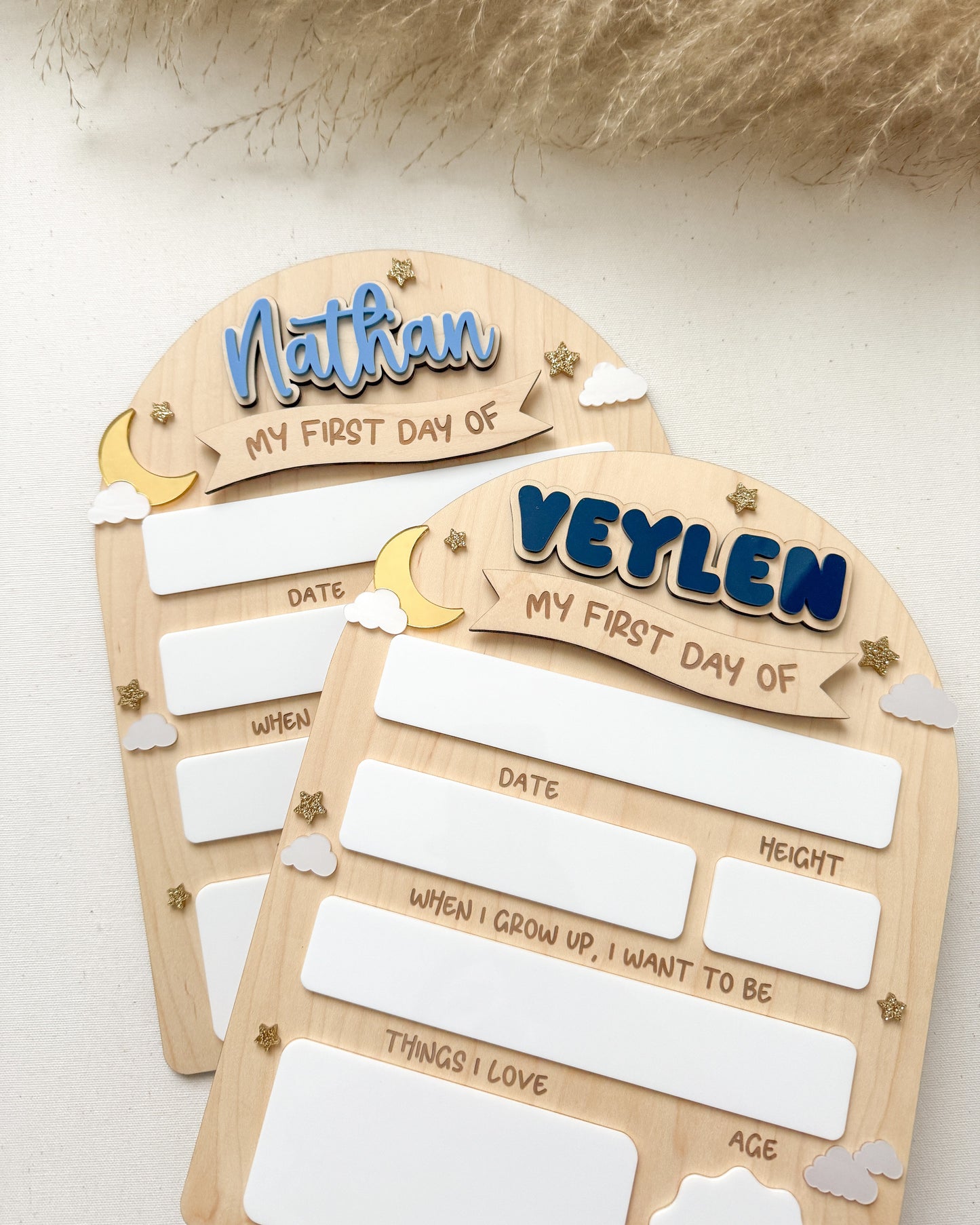 Moon and Stars First and Last Day of School Sign