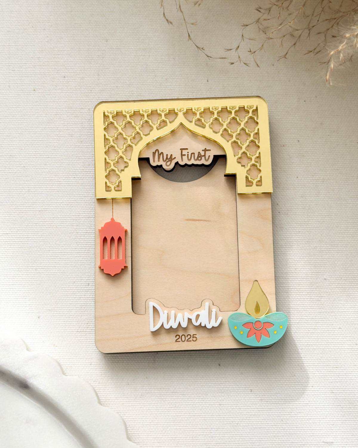 Baby’s First Diwali Photo Magnet Frame