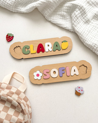 Personalized Name Puzzles with Picture Pieces