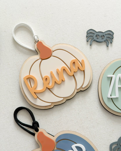 Pumpkin Halloween Basket Name Tag