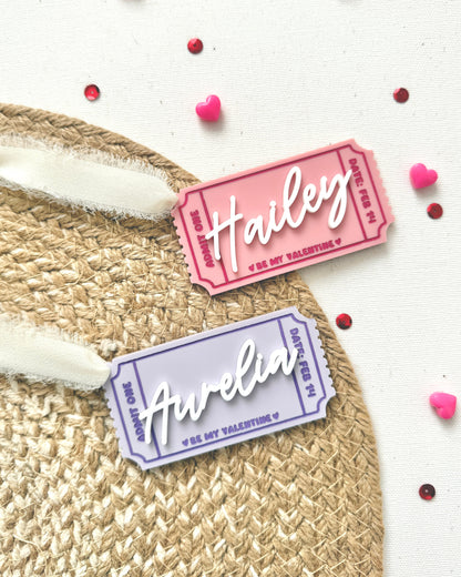 Valentine's Day Ticket Basket Tag