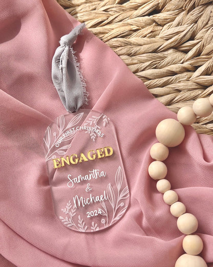 Our First Christmas Engaged Ornament