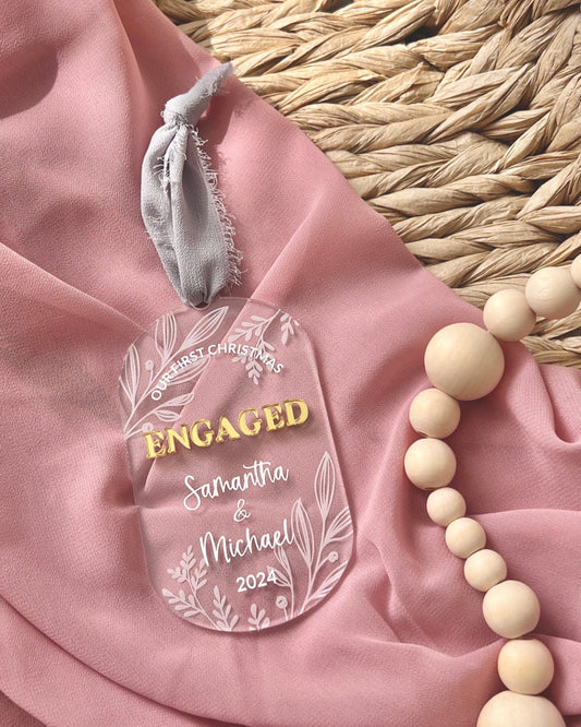 Our First Christmas Engaged Ornament