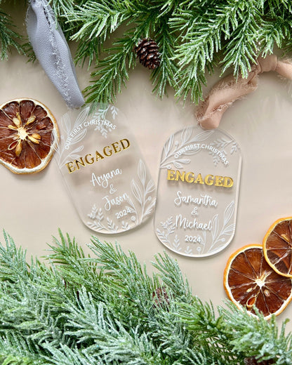 Our First Christmas Engaged Ornament