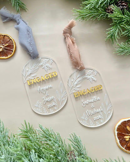 Our First Christmas Engaged Ornament