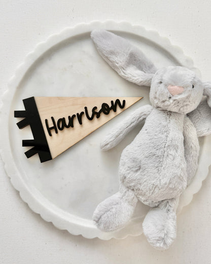 Baby Flag Name Plaque