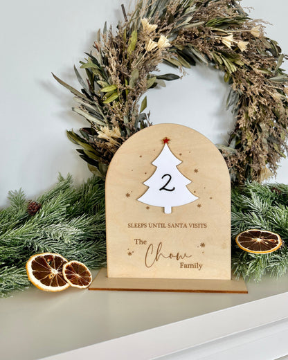 Santa Visits Count Down Board