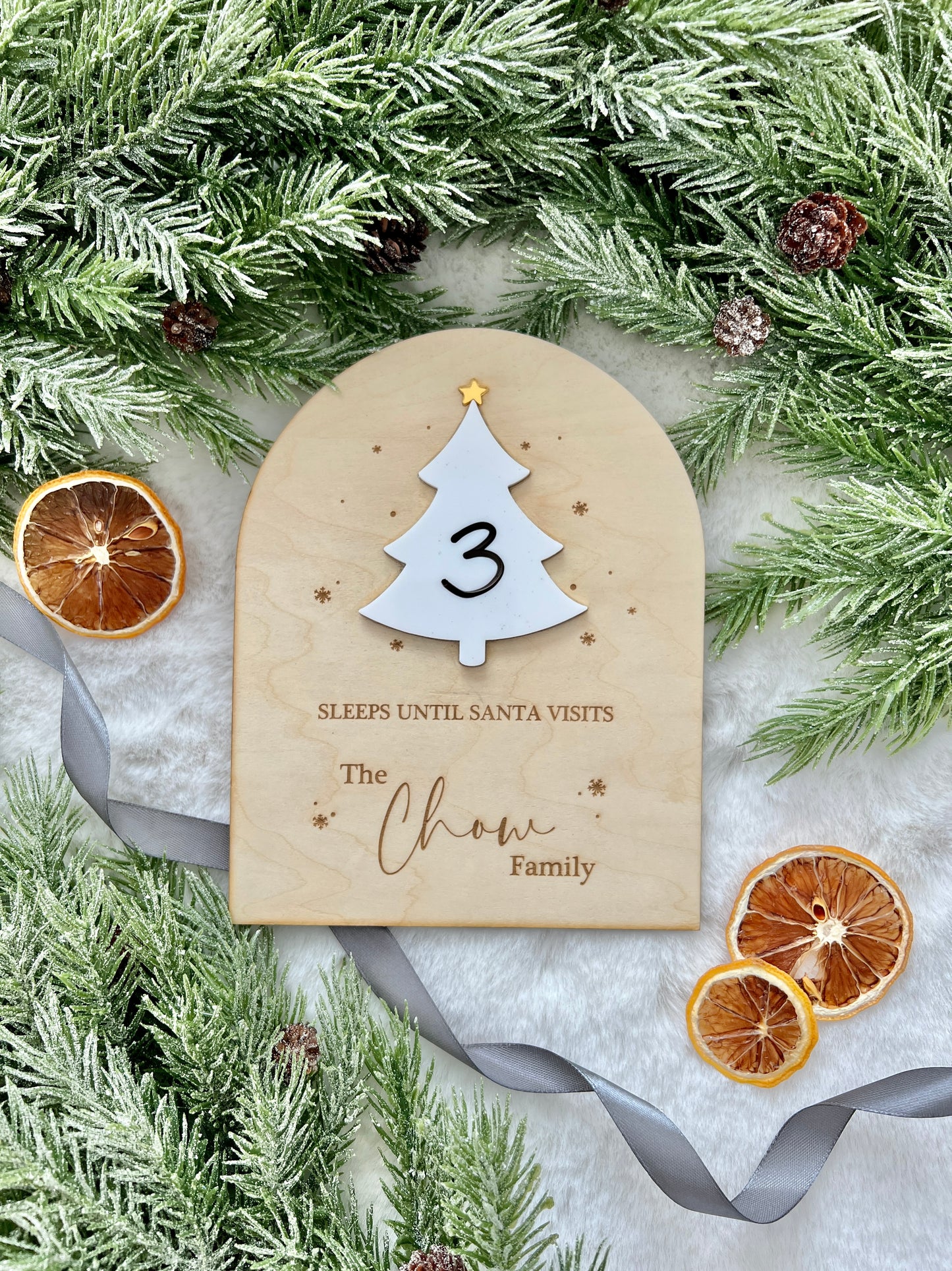 Santa Visits Count Down Board