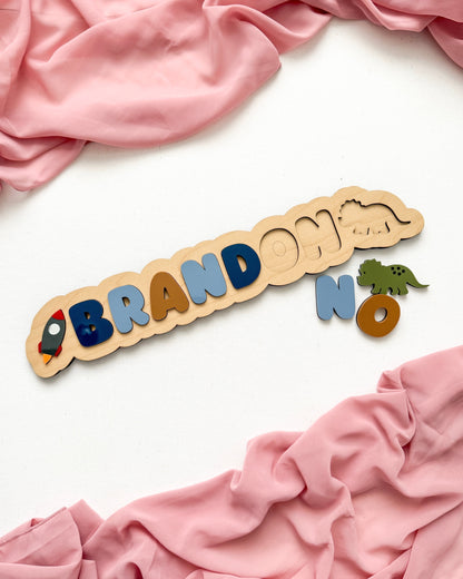 Personalized Name Puzzles with Picture Pieces