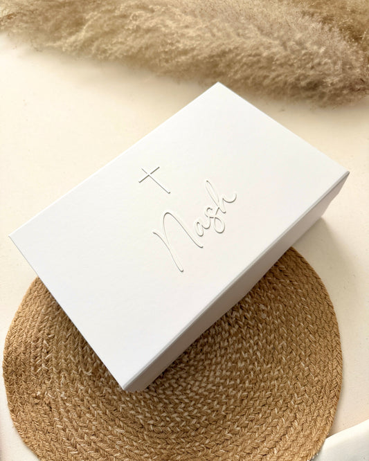 Personalized Modern Baptism Keepsake Box