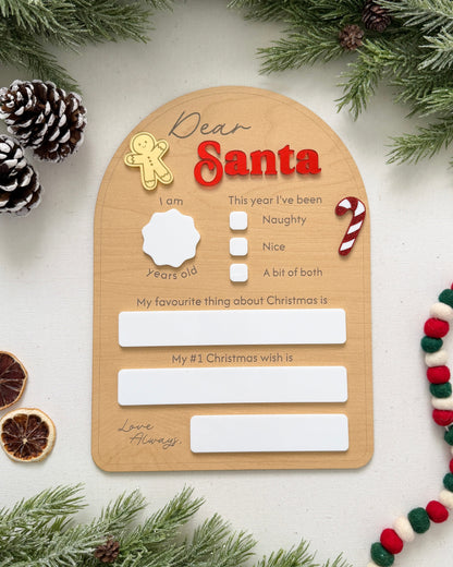 Gingerbread Buddy Dear Santa Board
