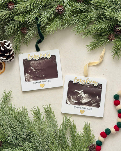 Personalized Ultrasound Frame Ornament