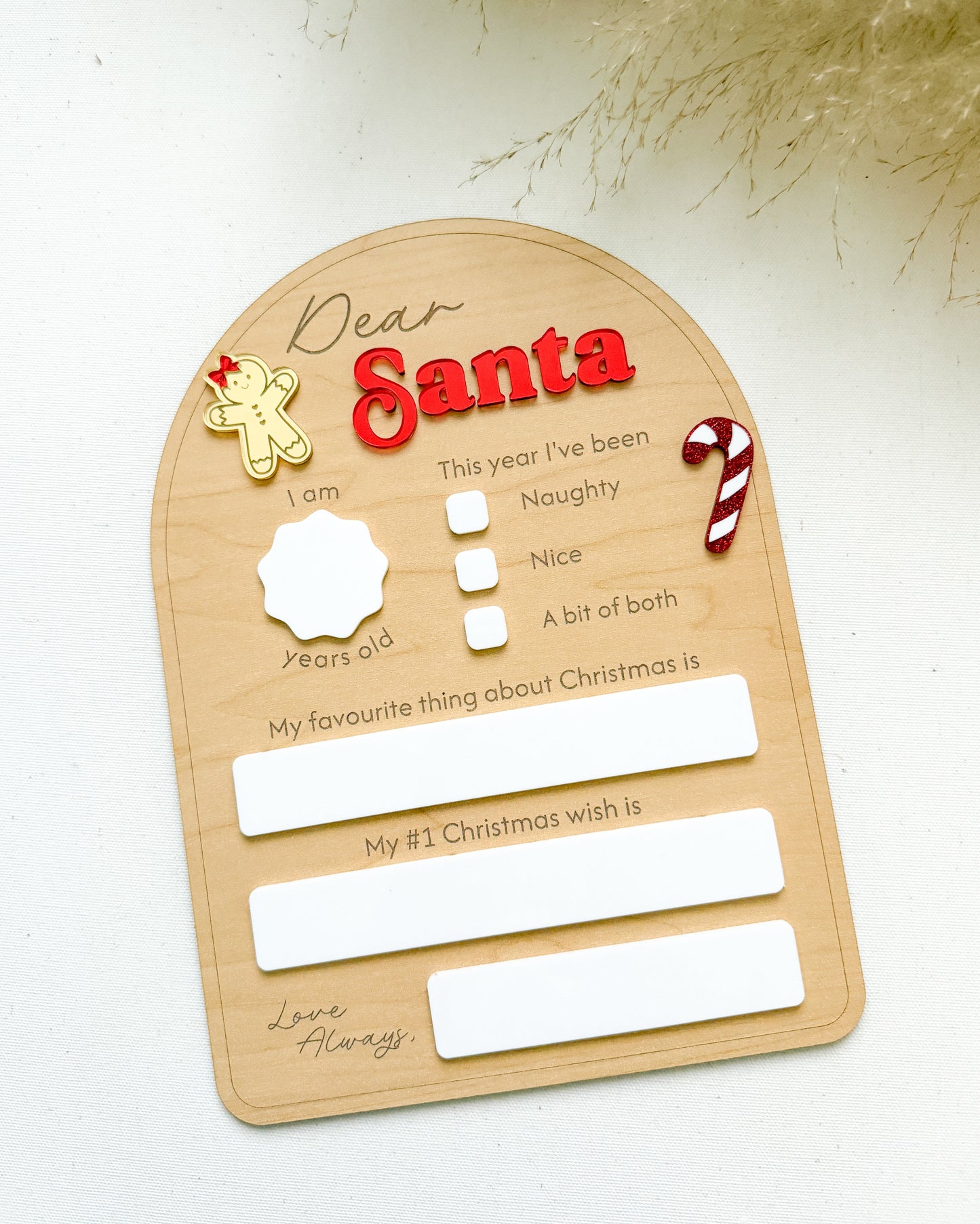 Gingerbread Buddy Dear Santa Board