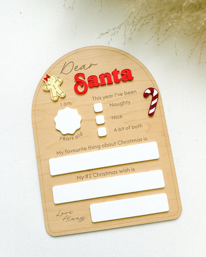 Gingerbread Buddy Dear Santa Board