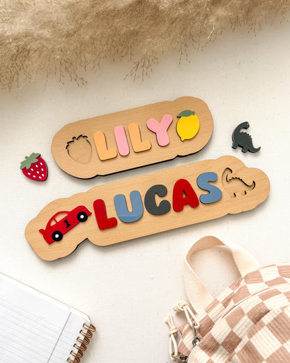 Personalized Name Puzzles with Picture Pieces