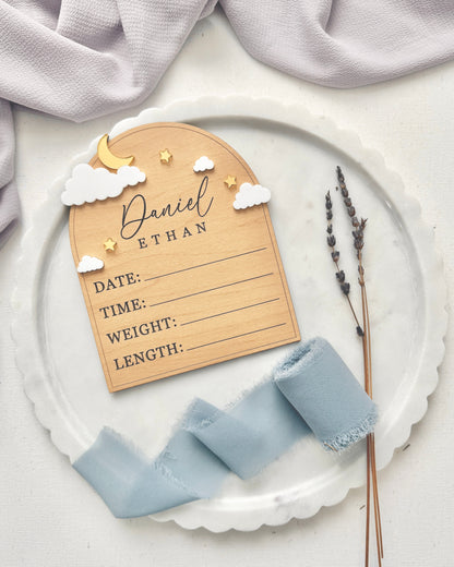 Moon & Stars Birth Stat Sign