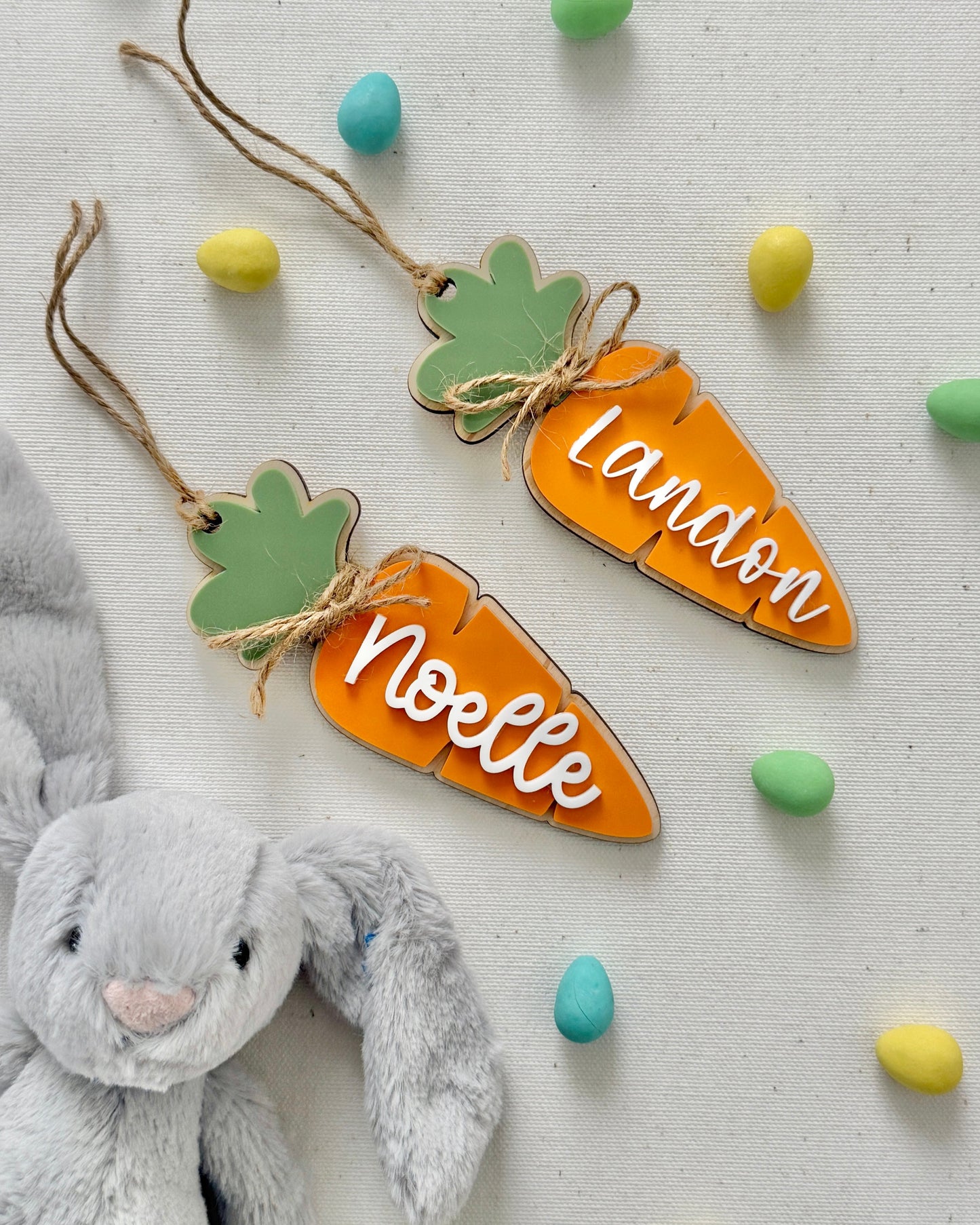 Carrot Basket Name Tag