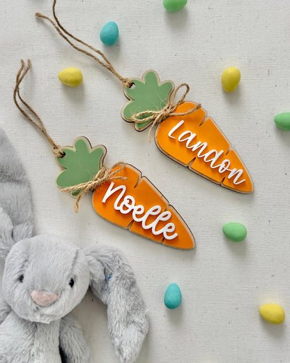 Carrot Basket Name Tag
