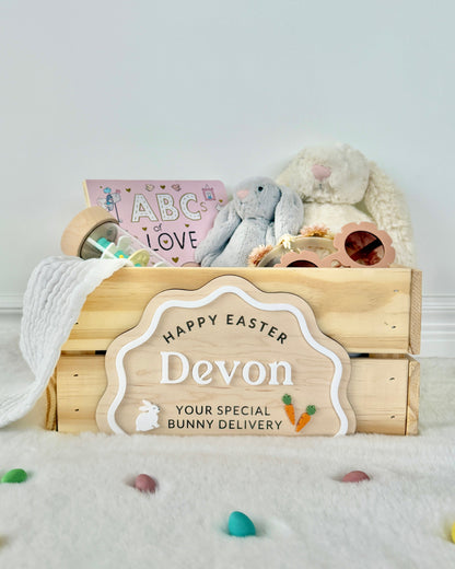 Easter Crate Wavy Name Plaque