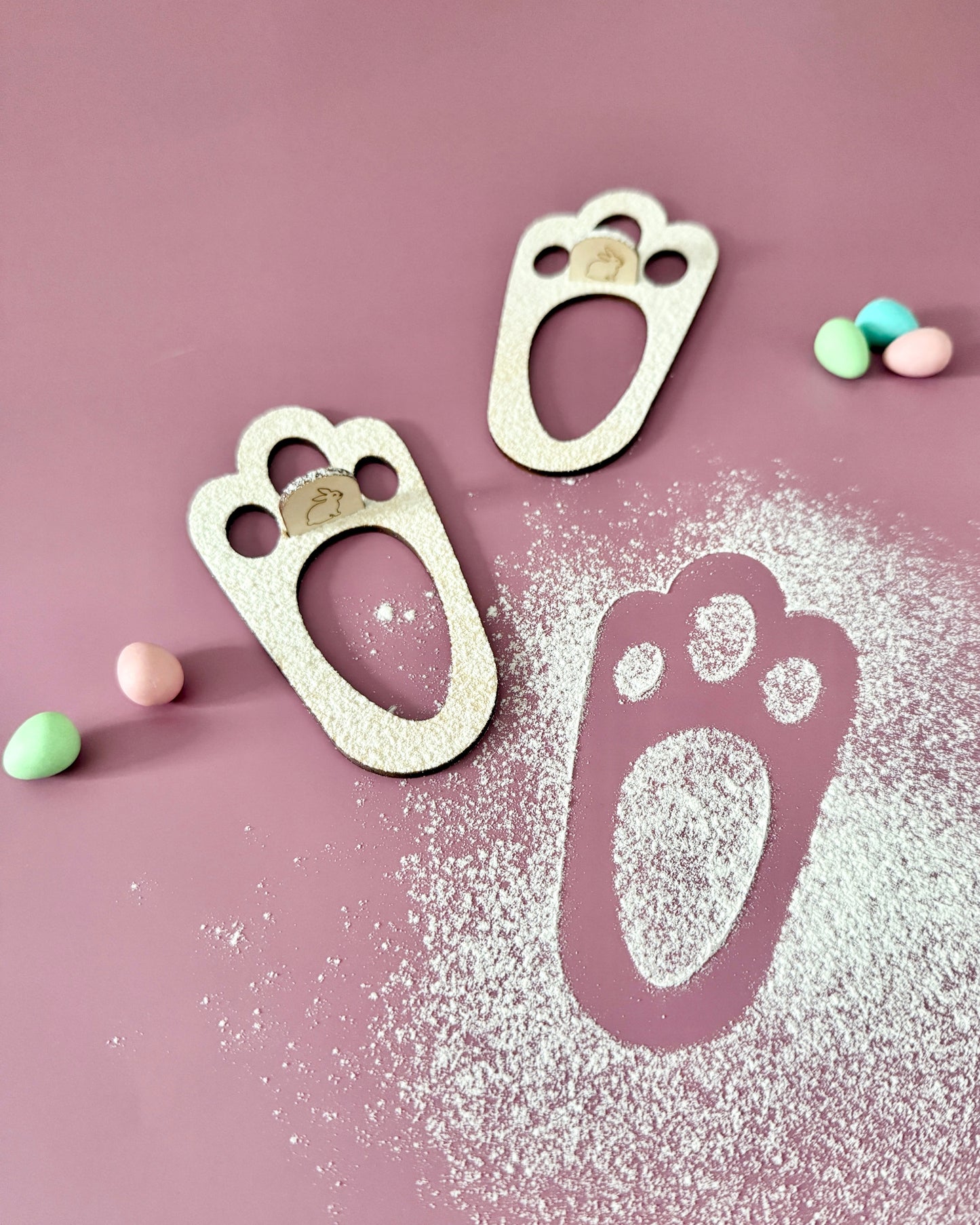 Easter Bunny Footprint Stencil